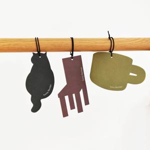 고양이, 머그잔, 체어 프래그런스 택 오브제 3종 세트 (종이 방향제)