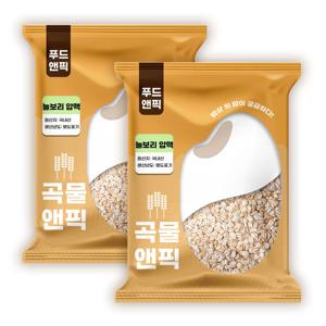 곡물앤픽 26년산 국산 늘보리 압맥 4kg(2kg+2kg) 납작보리 누른보리