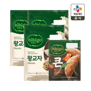 비비고 왕교자 1.05kg x3개+큰 채소가득 만두 김치&갓 400g x1개