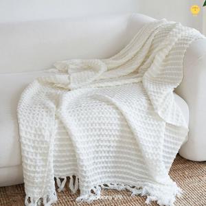여름 감성 구름 와플 셔닐 쇼파 블랭킷 담요 커버 2color 무릎 낮잠 이불 에어컨