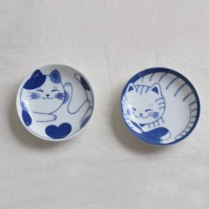 1+1 아카시아홈 일본 도자기 네코 원형 앞접시 예쁜 카페접시 디저트 플레이트 13.5cm