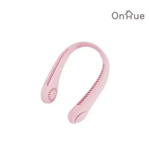 넥밴드 충전식 무선선풍기 휴대용 C타입 핑크 OHF-N10P