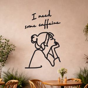 I need some caffeine 라인일러스트 카페 인테리어 스티커
