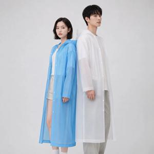 EVA 롱 레인코트 우비 우의 남녀공용 장마 등산 낚시 캠핑 자전거 방수 비옷