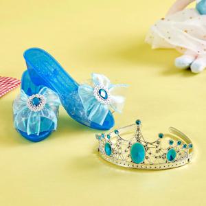 프린세스 샤이닝 티아라+구두 SET 블루