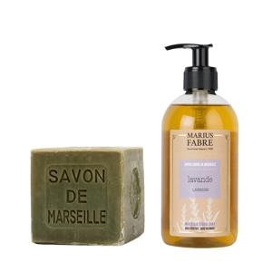 마리우스파브르 마르세유 올리브 큐브비누(400g)+리퀴드솝(400ml) 세트