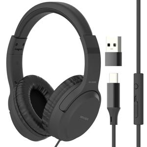 IGH-W9000C C타입 유선 헤드셋 USB 헤드폰 접이식 고음질 스마트폰 마이크