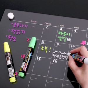 플렉시 아크릴 월간 스케줄보드 투명 화이트보드 캘린더보드 계획표 화이트보드
