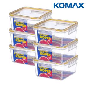 코멕스 밀폐용기 프레시코퍼 정사각3호 970ml X 6개