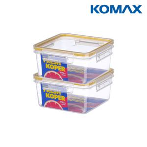 코멕스 밀폐용기 프레시코퍼 정사각3호 970ml X 2개