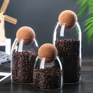 코르크 유리병 500ml 원두 홈카페 투명 커피캡슐 티백 보관 다용도 조미료 견과류