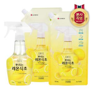 세이프 뿌리는 레몬식초 용기형 400ml + 리필형 725ml 2개