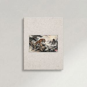 호랑이 기운 성취 풍수 그림 액막이 인테리어 캔버스 액자