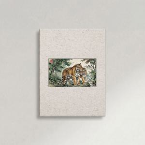 호랑이 기운 애정 풍수 그림 액막이 인테리어 캔버스 액자