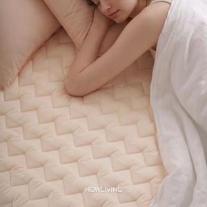 퓨린 마이크로 누빔 매트리스커버 부드러운 침대시트 고정밴딩 매트 슈퍼싱글 퀸 킹