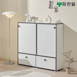 파란들가구 E0목재 LPM 슬라이딩 도어 1200 서랍 다용도수납장