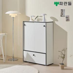 파란들가구 E0목재 LPM 슬라이딩 도어 800 서랍 다용도수납장