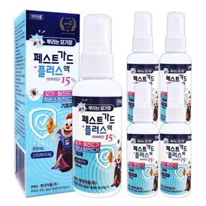 페스트가드 플러스액 이카리딘 60ml x 5개 뿌리는 모기약