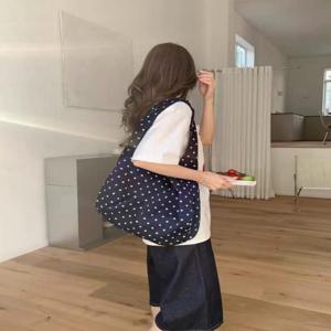 나일론 도트 숄더백 보부상 가방 에코백