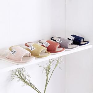 예쁜 린넨 칼라 거실 실내화 홈 슬리퍼 집들이선물 룸슈즈 5color