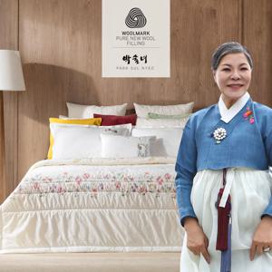 여름양모 순면 삶은 이불2장+베개커버2장 (작품명 연모4)