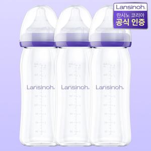 유리젖병 240MLx3개(젖꼭지 M 포함)