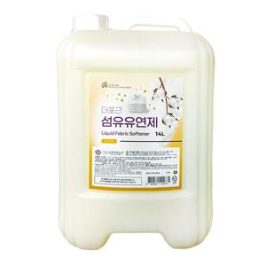 더포근 대용량 섬유유연제 클린코튼 14L 말통 고농축 유연제