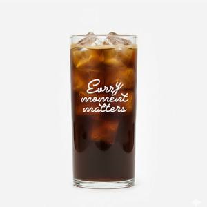 [45%쿠폰] 글라스 유리컵 화이트 02_Every moment matters