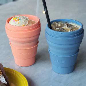 와글 접이식 실리콘 마카롱 텀블러 475ml
