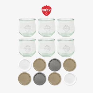 [공식수입사] 튤립 746(370ml)유리병 6개 + PE뚜껑 8개 세트