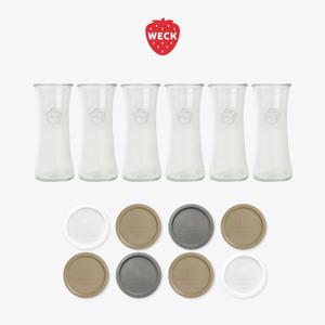 [공식수입사] 델리카트슨 758(730ml) 유리병 6개 + PE뚜껑 8개 세트