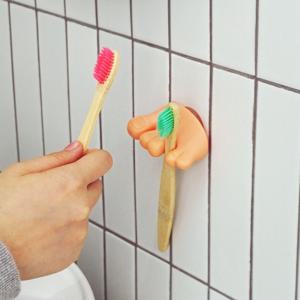 킹받는 발가락 커플 욕실 칫솔 걸이 꽂이 거치대 2개장착 쓸모없는 쓸데없는 웃긴 선물