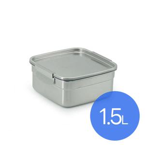올품락 포스코 STS304 시그니처 올스텐 밀폐용기 정사각 1.5L