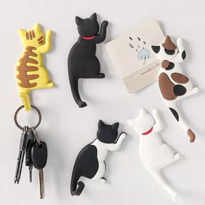 집사의 마스크걸이 꼬리감는 고양이 자석후크