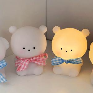 아기 곰 LED 동물 무드등 수유등 수면등 인테리어 미니 조명 소품 2colors