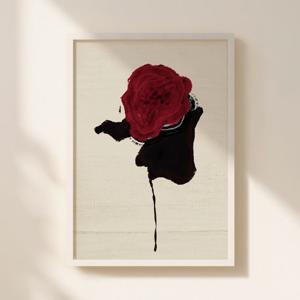 붉은 선언 모던 플라워 대형 추상화 거실 인테리어 그림 액자