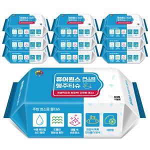 홈케어 청소 물티슈 주방용 80매x10팩(리필)-행주대용