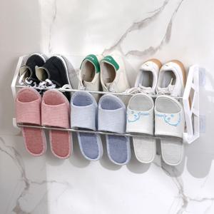 욕실 슬리퍼걸이 거치대 신발장 63cm 2단 화이트 P279