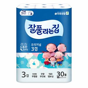 쟈스민향 오리지널 3겹 27M 30롤 x1팩