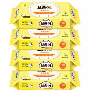 안심 13무 캡60매 x4개 아기물티슈