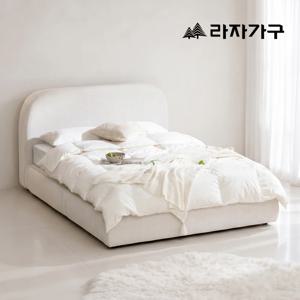 세라 조야 패브릭 호텔 서랍 수납 침대 프레임 Q 헤드형