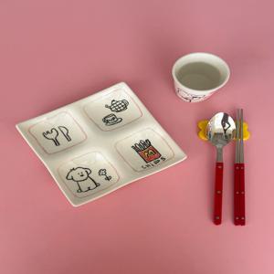 4칸 나눔 플레이트(4-COMPARTMENT PLATE)