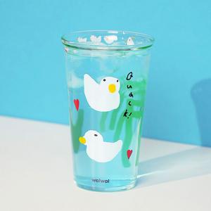 둥둥 오리 홈카페 유리컵