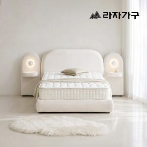 세라 조야 패브릭 호텔 서랍 수납 침대 프레임 SS 헤드형+미니본넬+협탁2