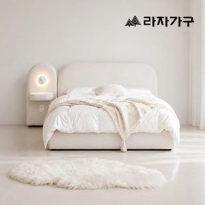 세라 조야 패브릭 호텔 서랍 수납 침대 프레임 Q 헤드형+포켓미디엄+협탁