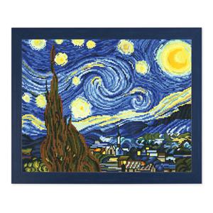 명화 고흐 별이빛나는밤 보석십자수 액자 세트 60x75