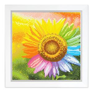 풍경 무지개 해바라기 보석십자수 액자 세트 30x30