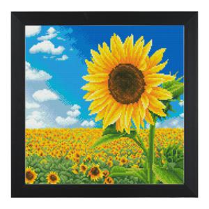 풍경 해바라기 친구 보석십자수 액자 세트 40x40