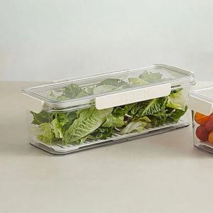 밀프랩 투명 물빠짐 채반 식단관리용기 냉장고 야채 과일 신선보관 1500ml