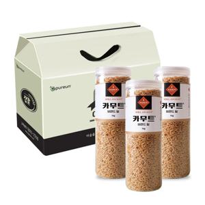 선물세트 KAMUT 정품 카무트 순수 고대곡물 브랜드밀 1kgX3개(용기)